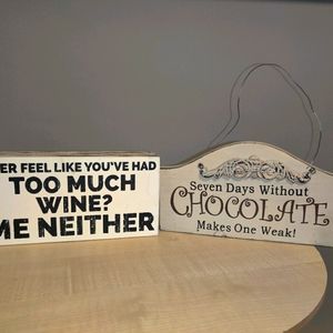 Two vintage inspired home decor/door hanger